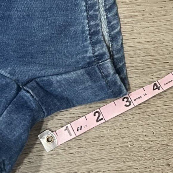 NWT 7 For All Mankind Denim Blue Chambray‎ Shorts Sleeveless Romper Girls Size L - Picture 9 of 11